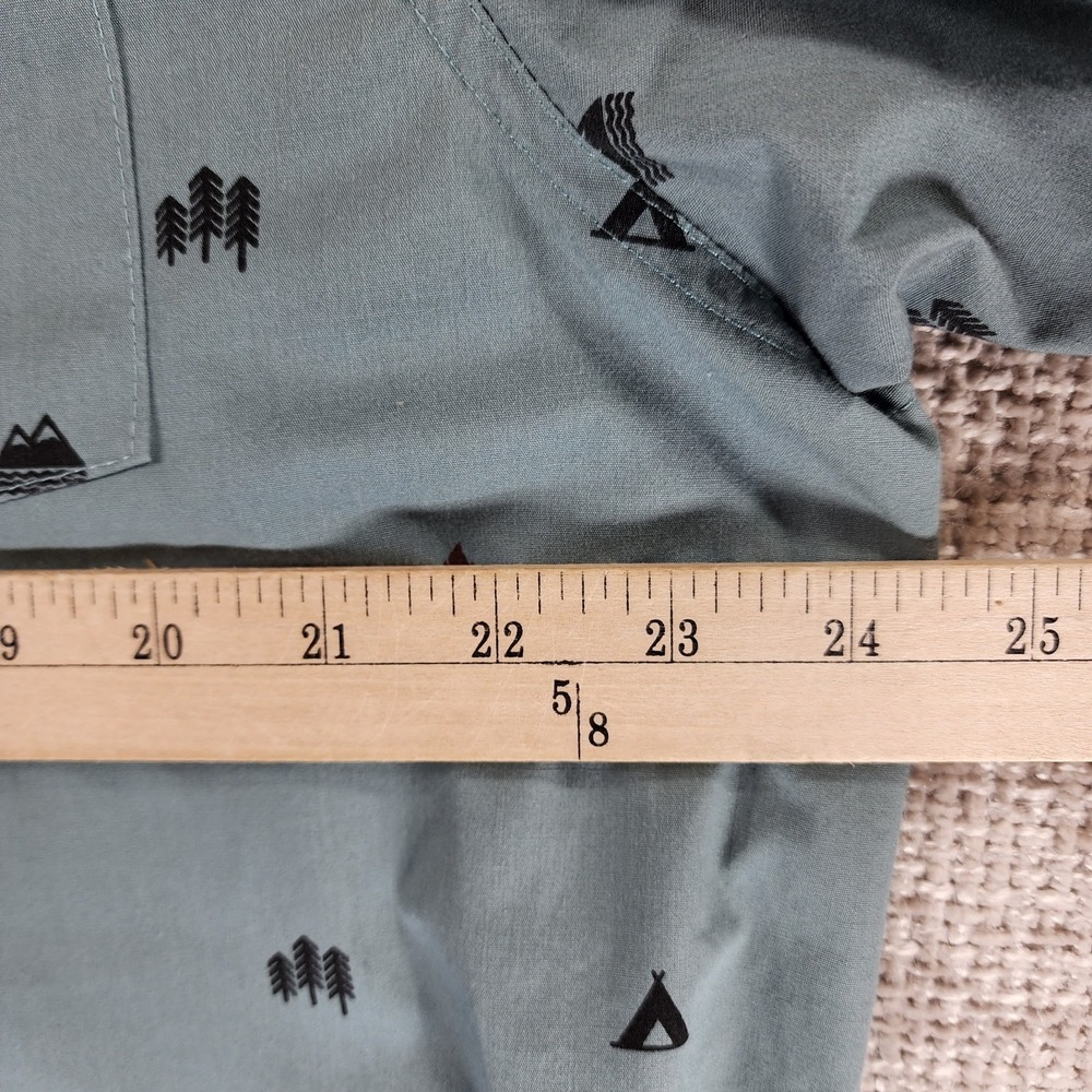 Hippy Tree Shirt Mens XL Green Short Sleeve Camping Theme Nomad Division *Flaws - Picture 5 of 12